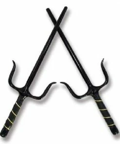 Playwell Chrome Sai Black Octagonal Daggers