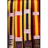 Playwell Belts: Black Belt With Coloured Striped Coloured Belts