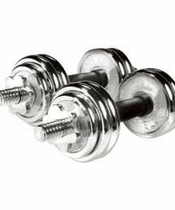 Playwell Chrome Weighted Dumbbell Training Box Set - 15kg