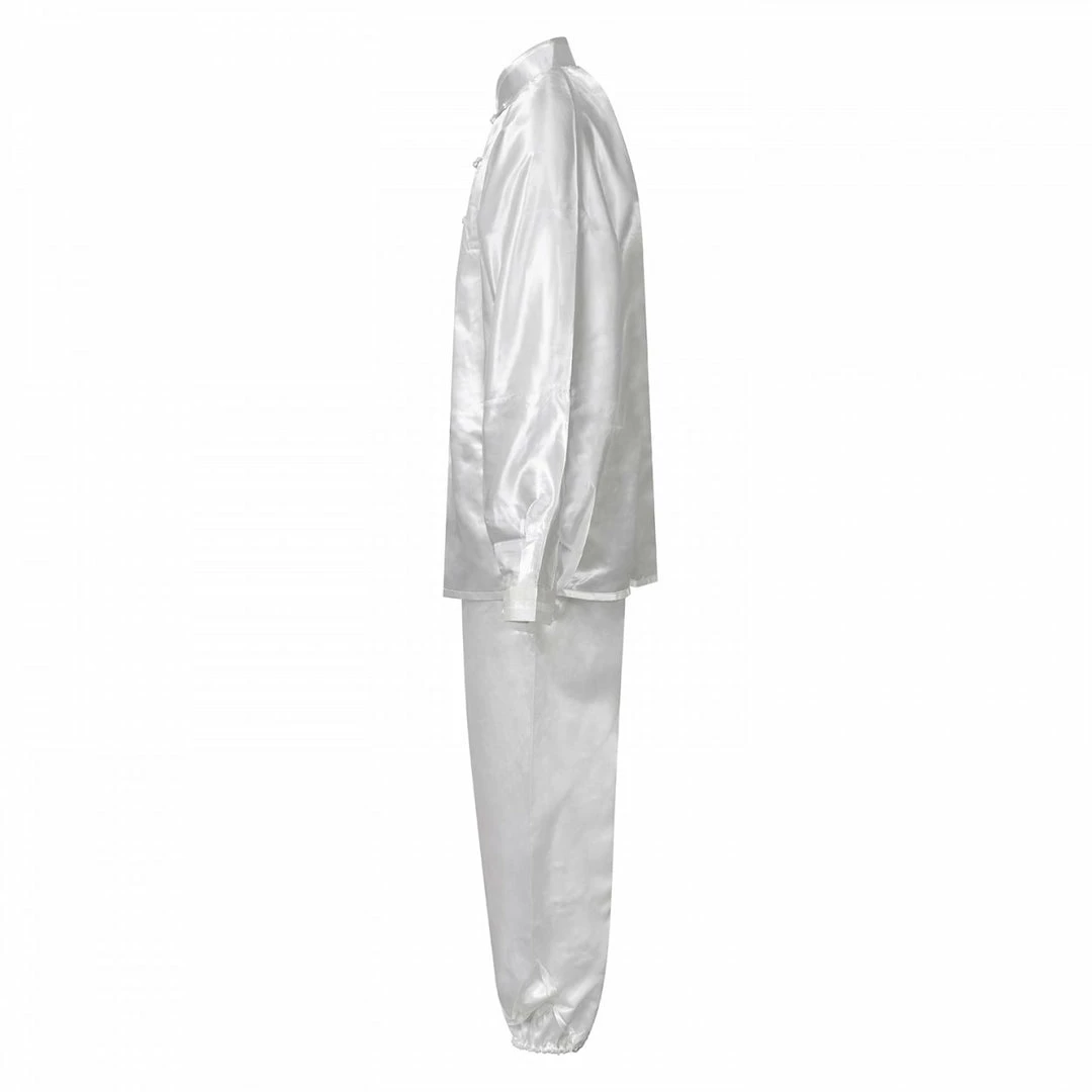 Playwell Tai Chi / Kung Fu Silk Uniform - White Tai Chi Uniforms And Suits 5 Playwell Tai Chi / Kung Fu Silk Uniform - White Tai Chi Uniforms And Suits