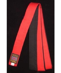 Playwell Coloured Belts Two Tone Belt Red/Black