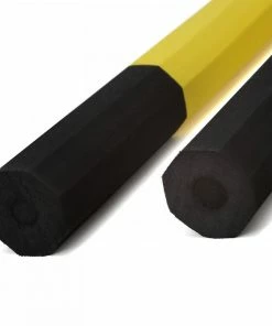 Playwell NR-012b: Octagonal Dense Foam Nunchaku Yellow/Black - 10