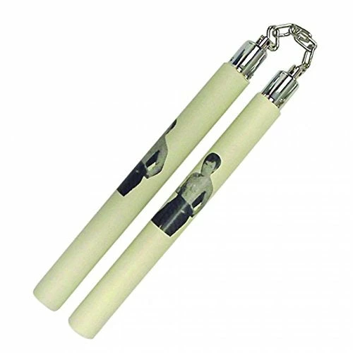 Playwell NR-015C: Foam Nunchaku All White Bruce Lee B.B Nunchucks 1 Playwell NR-015C: Foam Nunchaku All White Bruce Lee B.B Nunchucks