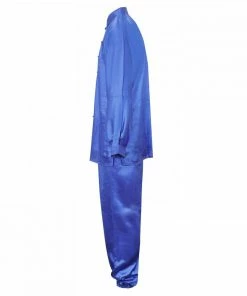Playwell Tai Chi / Kung Fu Silk Uniform - Blue Tai Chi Uniforms And Suits