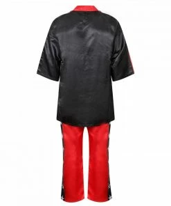 Playwell FreeStyle Uniforms Competition Kickboxing Satin Uniform - Black/Red