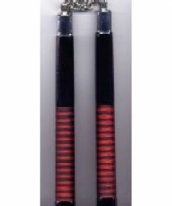 Playwell Nunchucks NR-049: Nunchaku Wood With B/B Metal Chain And Red String