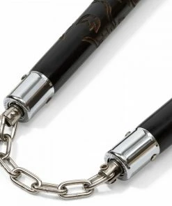 Playwell Deluxe Carved Dragon Nunchucks B.B - Black Oak 6 Playwell Deluxe Carved Dragon Nunchucks B.B - Black Oak