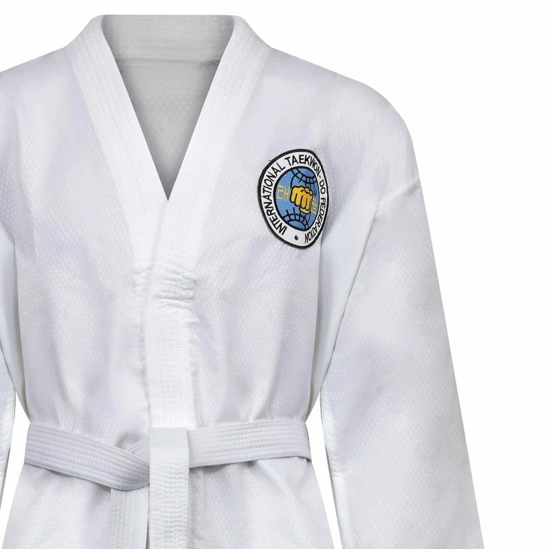 Playwell ITF And Taekwondo Poomes Uniforms Elite Ultra Light ITF Taekwondo Black Belt Fighter Suit 3 Playwell ITF And Taekwondo Poomes Uniforms Elite Ultra Light ITF Taekwondo Black Belt Fighter Suit