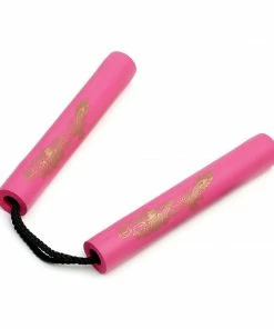 Playwell Nunchucks NR-00P: Nunchaku Foam Hot Pink With Cord - 8"