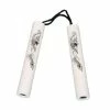 Playwell Nunchucks NR-0019: 8 Inches White Nunchaku Foam With Cord