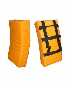 Playwell Curved Large Kick Shield Vinyl - Yellow Strike Shields And Kick Pads