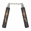Playwell NR-018: 8 In Foam With Ball Bearing Chain: All Black Nunchucks