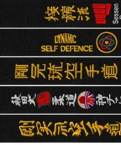 Playwell Special Embroided Belts Embroidered Black Belt: Taekwondo In English