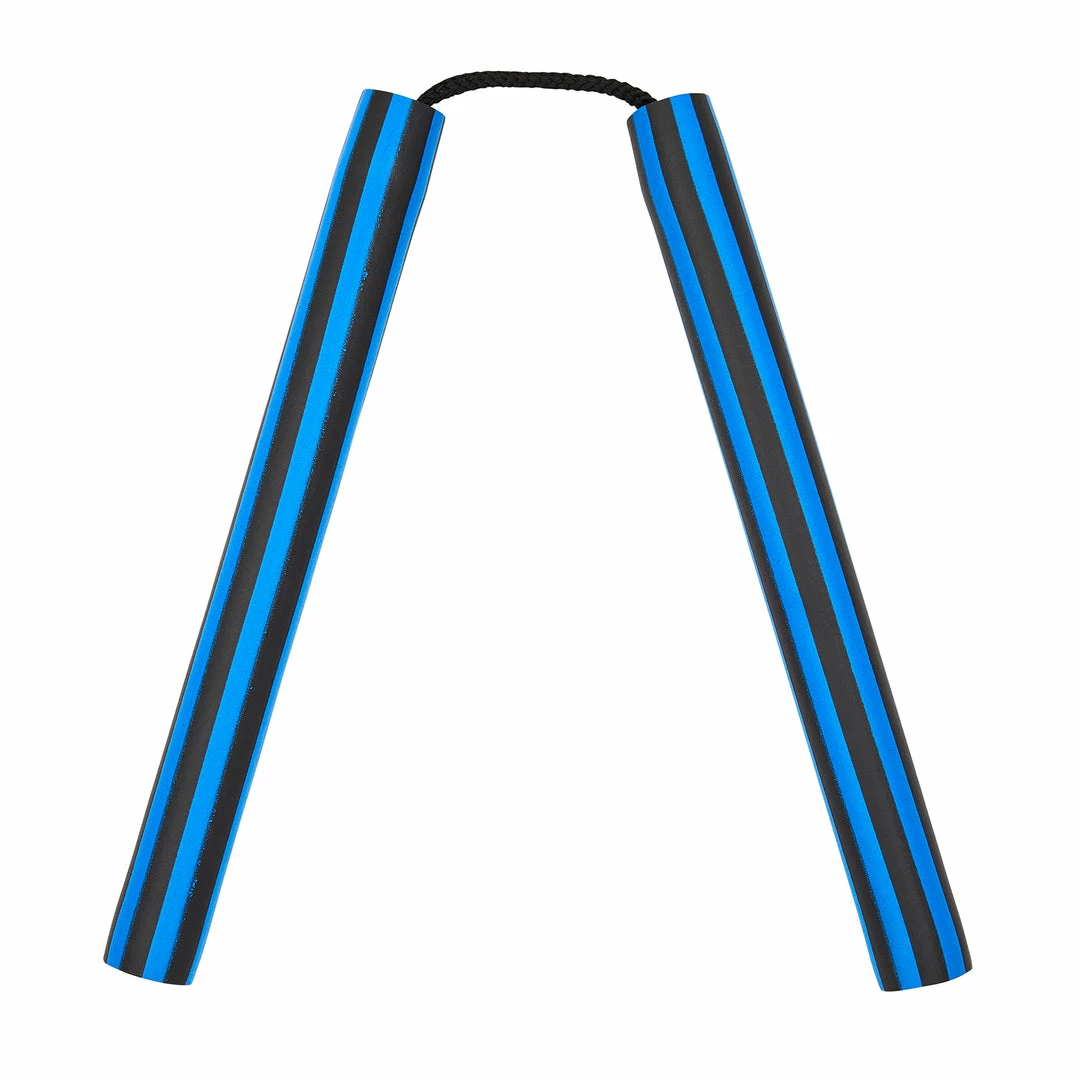 Playwell NR-003: Foam Nunchaku With Cord Blue/ Black Stripes Nunchucks 1 Playwell NR-003: Foam Nunchaku With Cord Blue/ Black Stripes Nunchucks