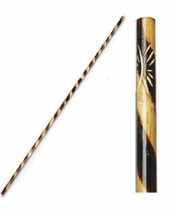 Playwell Bo Staff Bamboo With Skin Carved Spiral Pattern