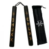 CHUXX Martial Arts Premium Black Rope Practice Nunchaku With Case