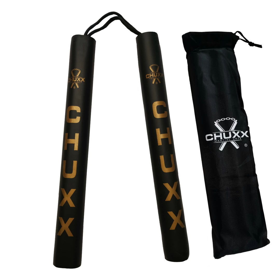 CHUXX Martial Arts Premium Black Rope Practice Nunchaku With Case 1 CHUXX Martial Arts Premium Black Rope Practice Nunchaku With Case