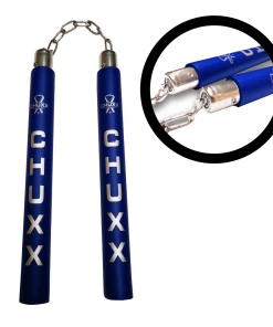 CHUXX Nunchucks CHUXX Martial Arts Premium Blue Chain Practice Nunchaku With Case