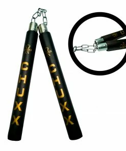 CHUXX Nunchucks CHUXX Martial Arts Premium Black Chain Practice Nunchaku With Case