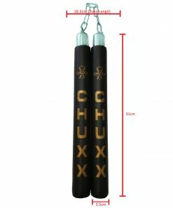 CHUXX Nunchucks CHUXX Martial Arts Premium Black Chain Practice Nunchaku With Case