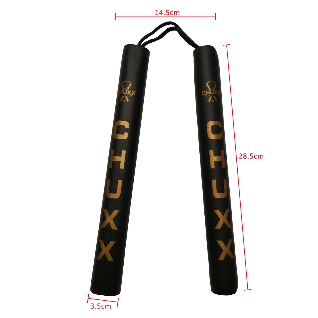 CHUXX Martial Arts Premium Black Rope Practice Nunchaku With Case 3 CHUXX Martial Arts Premium Black Rope Practice Nunchaku With Case