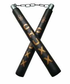CHUXX Nunchucks CHUXX Martial Arts Premium Black Chain Practice Nunchaku With Case