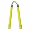 Playwell Black Polypropylene Full Contact Yellow Nunchucks - E403Y