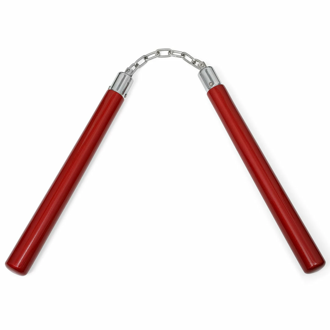 Playwell NR-045: Graphite Nunchaku / BB: All RED Nunchucks 1 Playwell NR-045: Graphite Nunchaku / BB: All RED Nunchucks
