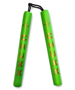 CHUXX Martial Arts Green Premium Rope Practice Nunchaku With Case CHUXX Nunchucks