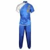 Playwell Competition Wushu Silk Uniform - White/Blue