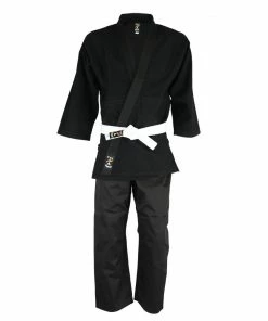 Playwell Adults Judo Suit - Black 450g Judo Uniforms