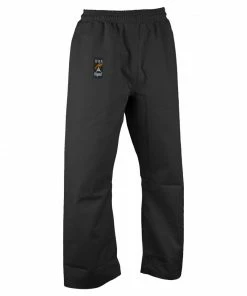 Playwell Karate Trousers Karate Heavy Weight Canvas Trousers Black - Elasticated Waist