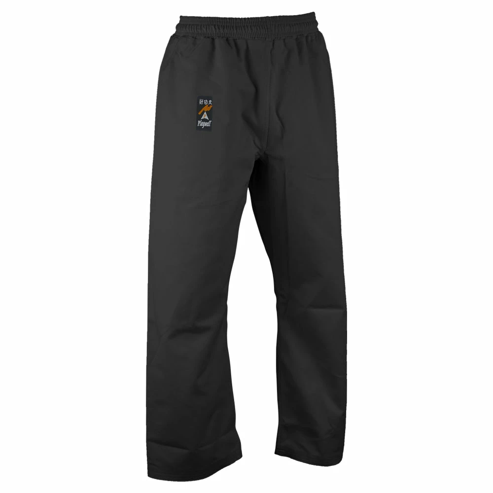 Playwell Karate Trousers Karate Heavy Weight Canvas Trousers Black - Elasticated Waist 1 Playwell Karate Trousers Karate Heavy Weight Canvas Trousers Black - Elasticated Waist