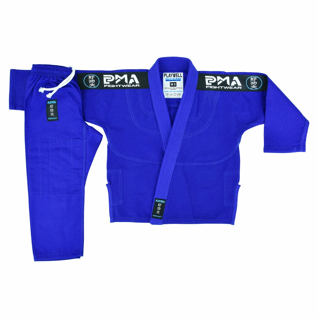 Playwell PMA Kids Elite Pearl Weave Jiu Jitsu Gi - Blue Jiu Jitsu Gi Uniforms And Equipment 1 Playwell PMA Kids Elite Pearl Weave Jiu Jitsu Gi - Blue Jiu Jitsu Gi Uniforms And Equipment