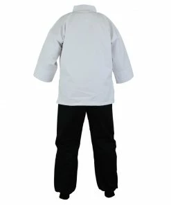 Playwell Kung Fu Uniform: Mix: White / Black Trousers