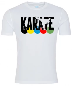 Playwell Karate WKF Colours T Shirt - White
