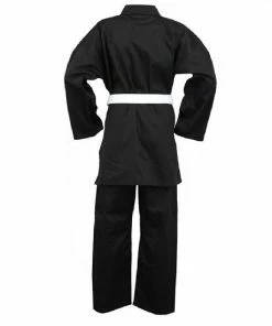 Playwell Kids Karate Cotton Suit - Black 8.5oz Karate Uniforms