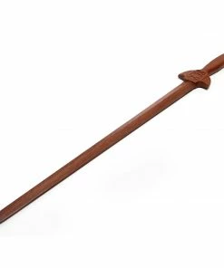 Playwell Wooden Broadswords And Tai Chi Swords Wooden Tai Chi Sword One Piece Lion Head - 36"