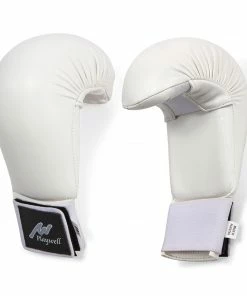 Playwell Deluxe Competition Karate Mitts White Vinyl Miscellaneous Gloves