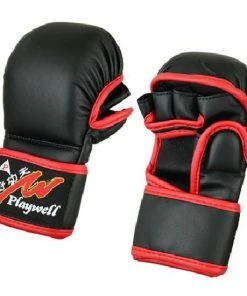 Playwell Mixed Martial Arts And Grappling Gloves Childrens Vinyl MMA Sparring Gloves