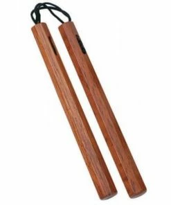 Playwell Nunchucks NR-036: Nunchaku Octangonal With Cord: Red Oak