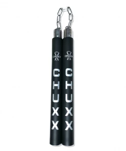 CHUXX Nunchucks CHUXX Martial Arts Premium Black/Silver Chain Practice Nunchaku With Case 9 CHUXX Nunchucks CHUXX Martial Arts Premium Black/Silver Chain Practice Nunchaku With Case