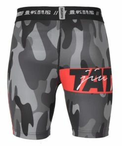 Playwell Tatami Red Bar Camo Vale Tudo Fight Shorts Tatami Fightwear