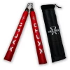 CHUXX Martial Arts Premium Red Chain Practice Nunchaku With Case