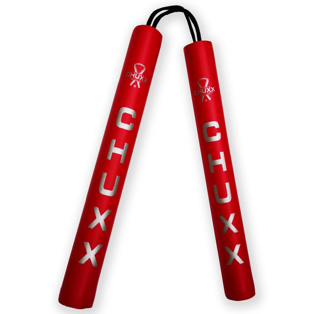 CHUXX Nunchucks CHUXX Martial Arts Red Premium Rope Practice Nunchaku With Case 5 CHUXX Nunchucks CHUXX Martial Arts Red Premium Rope Practice Nunchaku With Case