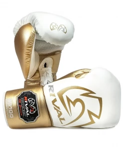 Playwell Rival Boxing RS100 Proffesional Sparring Gloves - White Boxing Gloves