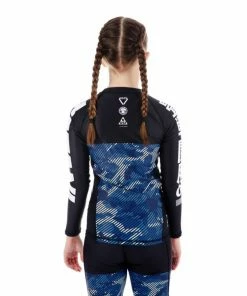 Playwell Tatami Fightwear Tatami Kids Essential Camo Long Sleeve Rash Guard - Blue 6 Playwell Tatami Fightwear Tatami Kids Essential Camo Long Sleeve Rash Guard - Blue