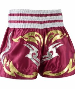 Playwell Kickboxing & Muay Thai Shorts Muay Thai Competition Tribal Fight Shorts - Hot Pink