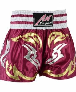 Playwell Kickboxing & Muay Thai Shorts Muay Thai Competition Tribal Fight Shorts - Hot Pink