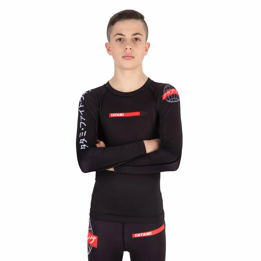 Playwell Tatami Kids Global No Gi Long Rash Guard Tatami Fightwear 1 Playwell Tatami Kids Global No Gi Long Rash Guard Tatami Fightwear